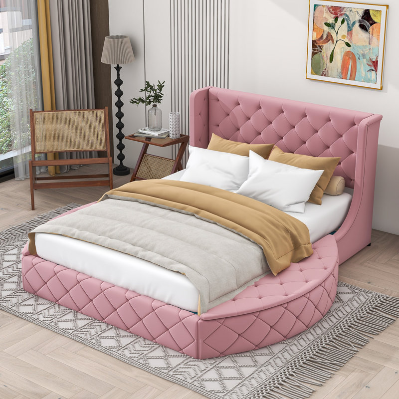 Jorina Queen Platform Bed Rosdorf Park Color Pink